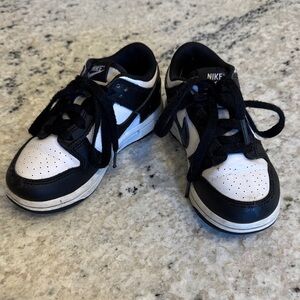Nike Kids Black and White Low-Top Sneakers